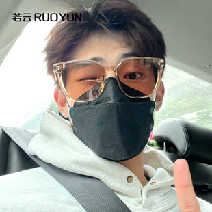 茶色墨镜男款潮大框大脸防紫外线2022年新款潮牌太阳眼镜男高级感