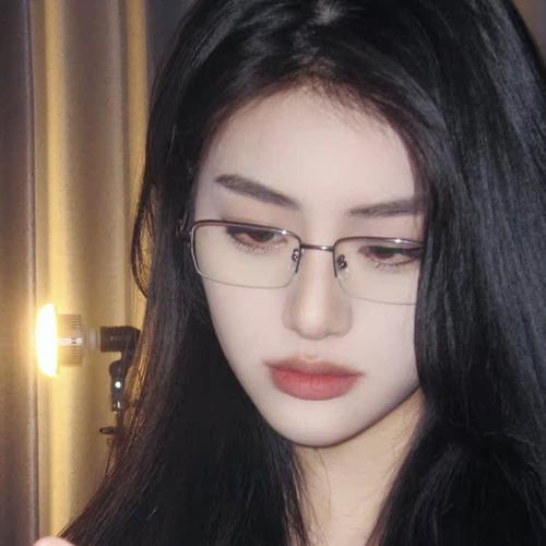 高启兰同款眼镜纯钛纯欲半框镜架