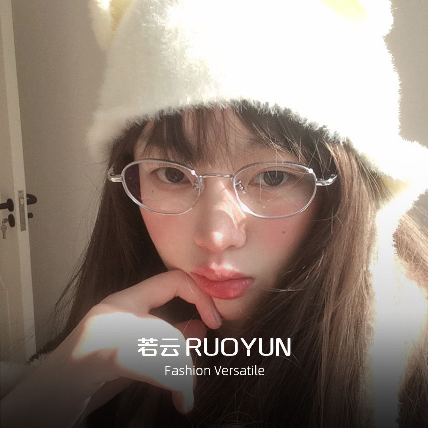 小红书爆款清冷银框眼镜女超轻素颜文艺感小框可配高度数近视钛架