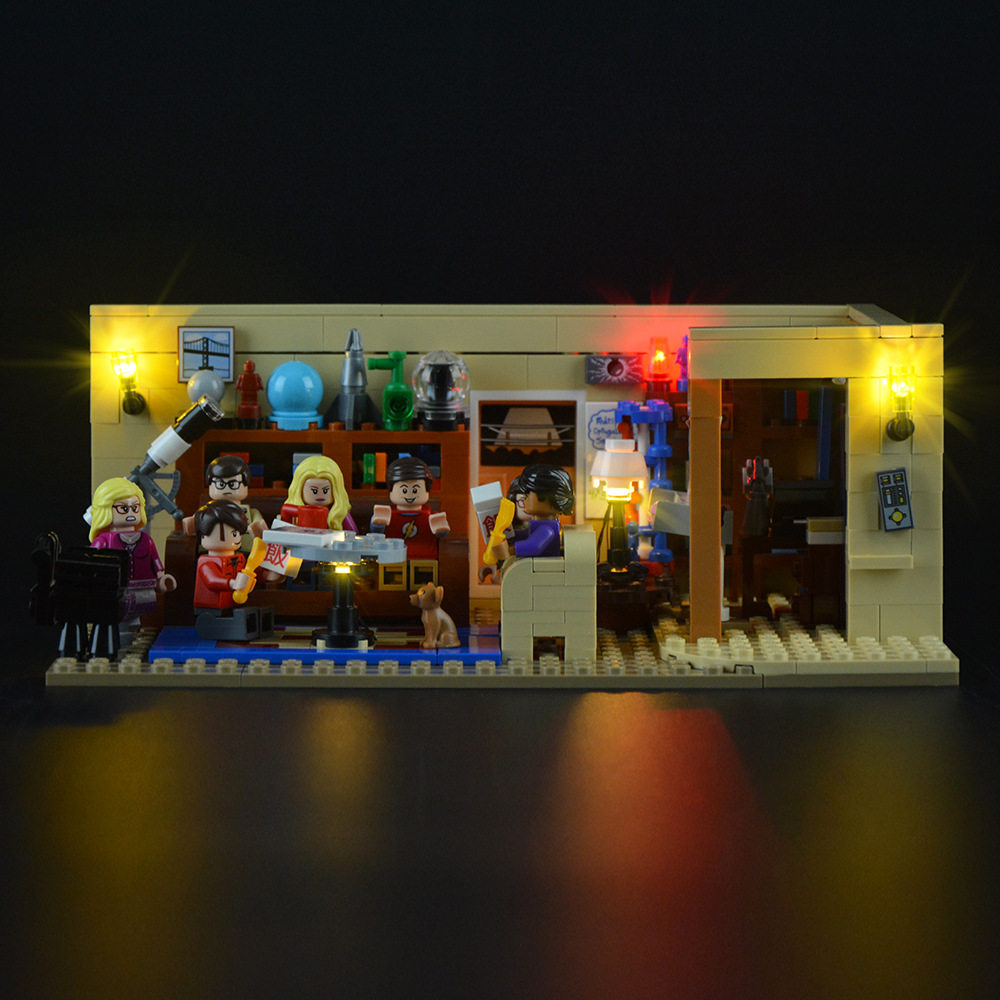 yeabricks 兼容乐高积木适用21302生活大爆炸led灯饰 创意街景灯