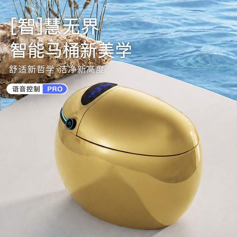 一体电动坐便器电镀欧式家用座便