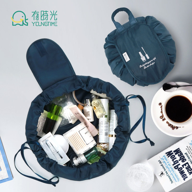 懒人抽绳化妆包大容量化妆品化妆袋旅行便携多功能防水洗漱收纳包,收纳整理,其他收纳,淘宝优惠券,粉丝福利购,淘宝优惠卷