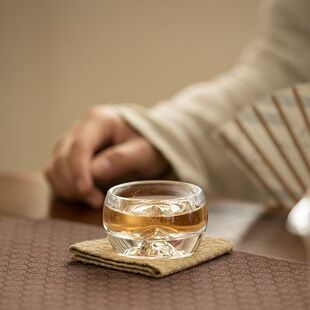 中式透明玻璃茶杯耐热玻璃杯金山禅定杯主人杯功夫茶具专用杯子