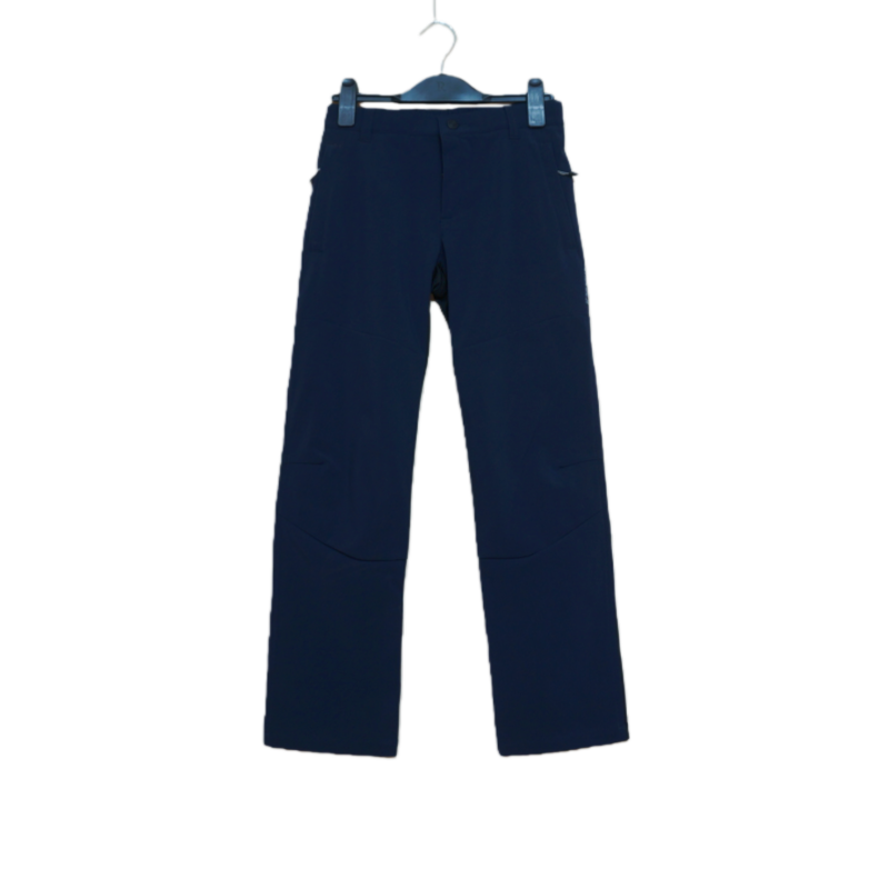 外贸原单女装软壳裤深蓝色直筒裤