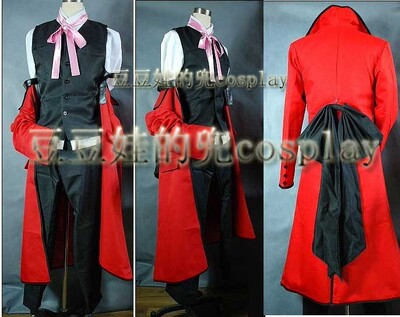 cosplay动漫游戏《黑执事》赤执事格雷尔cos服免邮定制