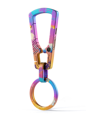 CooYoo KM25 钛合金 创意钥匙扣EDC挂件 整体切割快挂钥匙扣