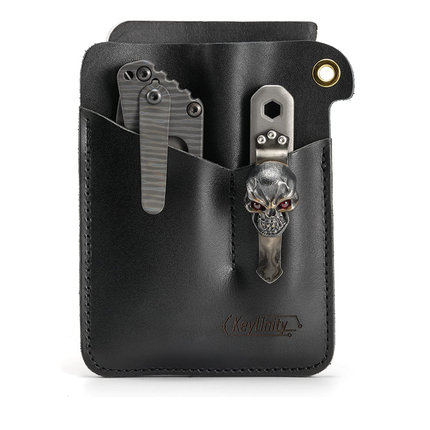 CooYoo酷友 工具袋牛皮钳套EDC皮套纯皮多功能笔撬棍收纳包KL01