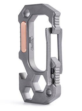 CooYoo酷友KU01 钛合金EDC多功能工具 户外扳手开瓶器汽车钥匙扣