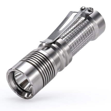 CooYoo酷友 KF01便携高亮户外不锈钢手电筒16340随身EDC酷玩手电