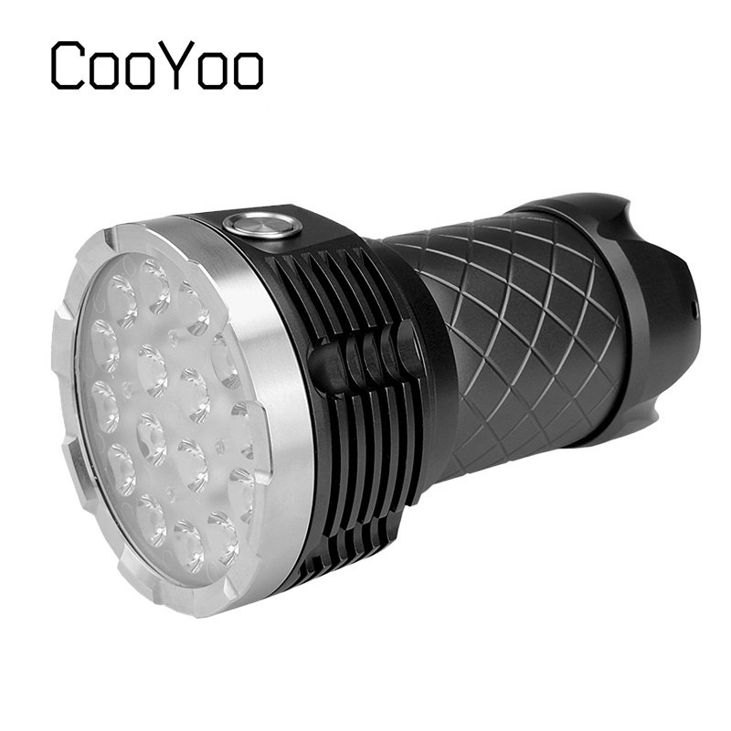 CooYoo 粒子XX 直充电高亮远射手电筒 9600流明户外防水搜索照明