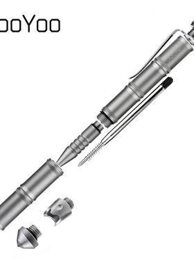 CooYoo酷友 CAZO Pen Ti 钛合金酷竹酷棍多功能EDC战术笔防卫工具