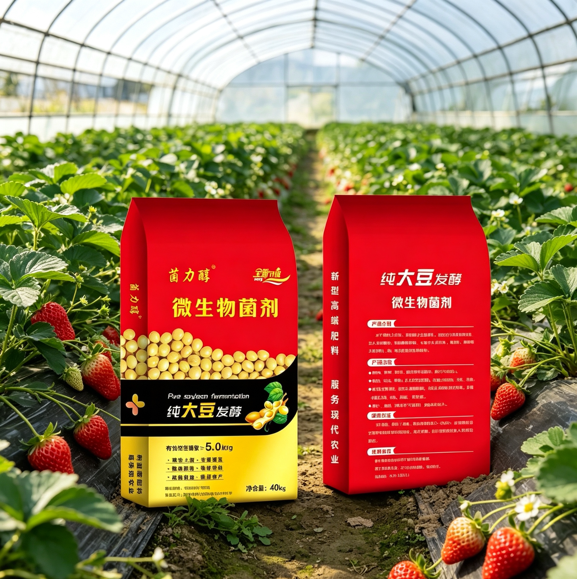 豆粕微生物菌剂5亿菌大棚施肥大豆蛋白粉剂果蔬蔬菜瓜果有机肥料