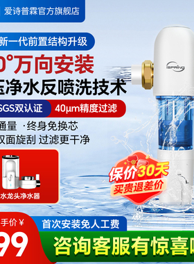 iSpring爱诗普霖万向前置过滤器家用自来水过滤器反冲洗6吨净水器