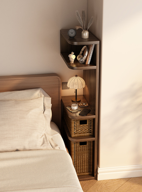 小型家用卧室17/28cm爆款多功能替代神器极超窄版床头柜储置物架