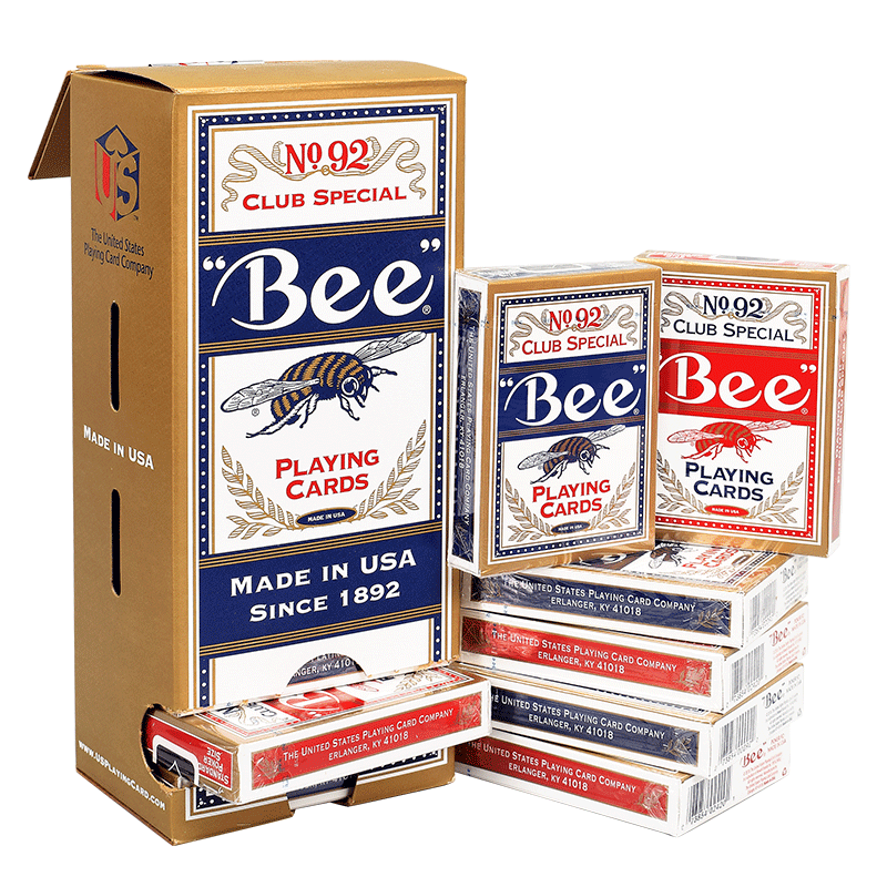 小蜜蜂扑克牌正品NO.92蜜蜂Bee扑克纸牌宽牌百家乐德州扑克专用牌