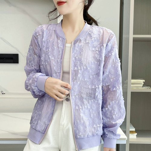 夏季蕾丝防晒外套女士