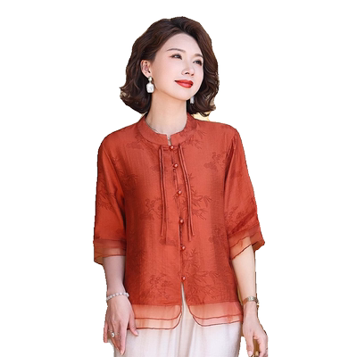 妈妈夏装套装国风两件套