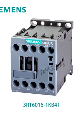 西门子(SIEMENS)3RT系列 交流接触器 3RT6016-1KB41 24VDC 9A  3P