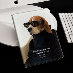 墨镜帅狗男友感ipad保护套2022带笔槽款10.2平板air5壳mini6全包防摔12.9寸10.5适用于苹果ipadpro11寸保护壳