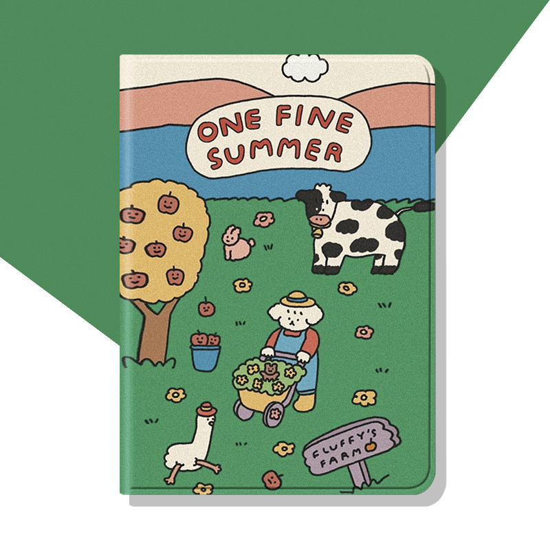 奶牛牧场可爱ipad保护套pro2021带笔槽款10.2平板air4壳11寸mini6,3C数码配件,平板电脑保护套/壳,淘宝优惠券,粉丝福利购,淘宝优惠卷