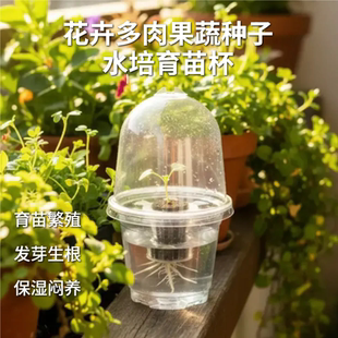 水培育苗盆套装塑料花盆圆口带盖保温湿花卉果蔬种子萌发发根神器