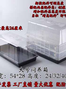 5248大号可加高系统闷养箱育苗播种叶插扦插繁殖培育高湿环境容器