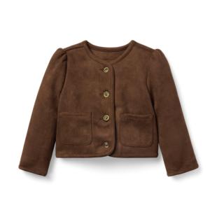 仿皮草弶皮咖啡色春秋冬女童长袖 Jack25新款 配裙外套 and Janie