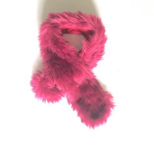 玫红色2款 JACK冬季 仿皮草毛女童户外出游保暖围巾 AND JANIE