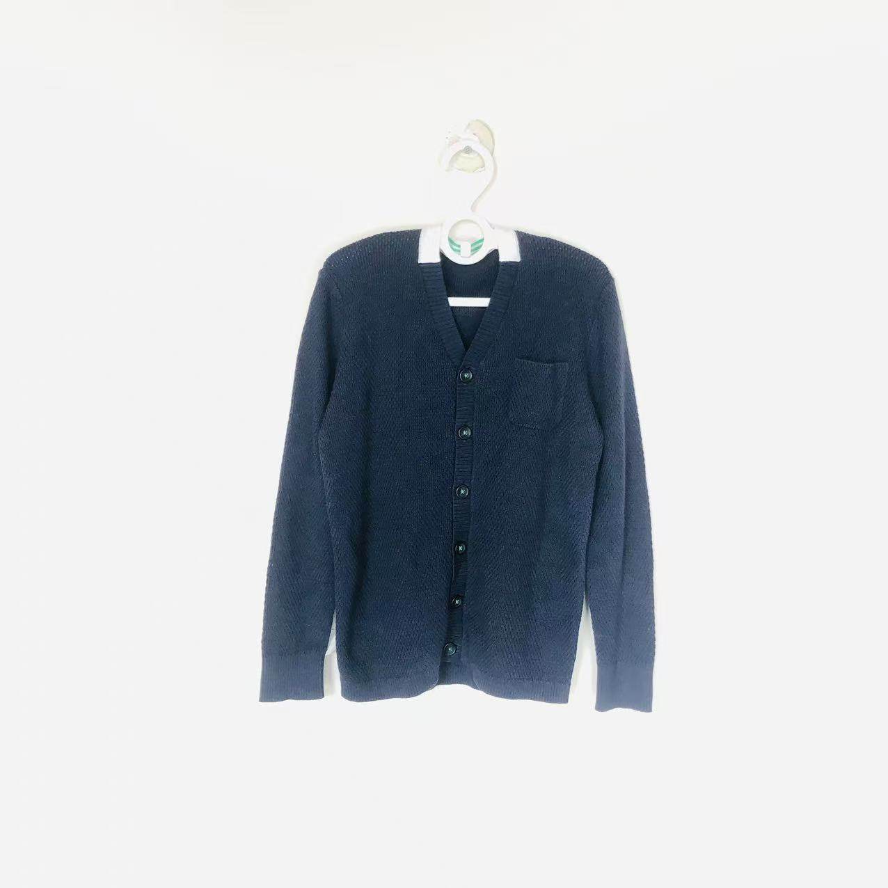 外贸原单纯棉宝蓝色长款春秋季节男女童针织开衫,童装/婴儿装/亲子装,毛衣/针织衫,淘宝优惠券,粉丝福利购,淘宝优惠卷