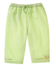 现货美国出口外单J珍J克果绿全棉刺绣小鸭子图案0-3个月PP裤BB裤