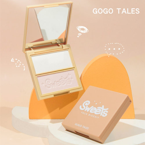 gogotales戈戈舞焦光魅影双色高光粉修容盘哑光脸部立体提亮修颜