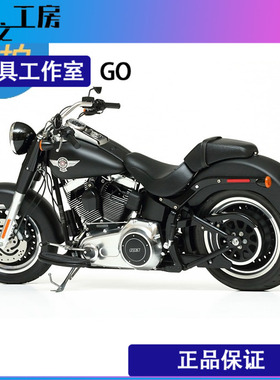 哈雷戴维森1/6FatBoy肥仔正版田宫摩托车模型 全手工成品