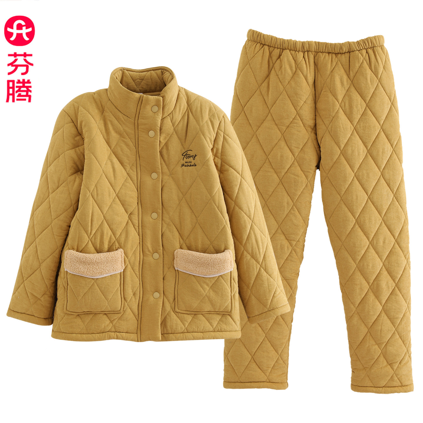 芬腾睡衣女秋冬季珊瑚绒三层夹棉加厚立领法兰绒冬季休闲家居服,女士内衣/男士内衣/家居服,睡衣/家居服套装,淘宝优惠券,粉丝福利购,淘宝优惠卷