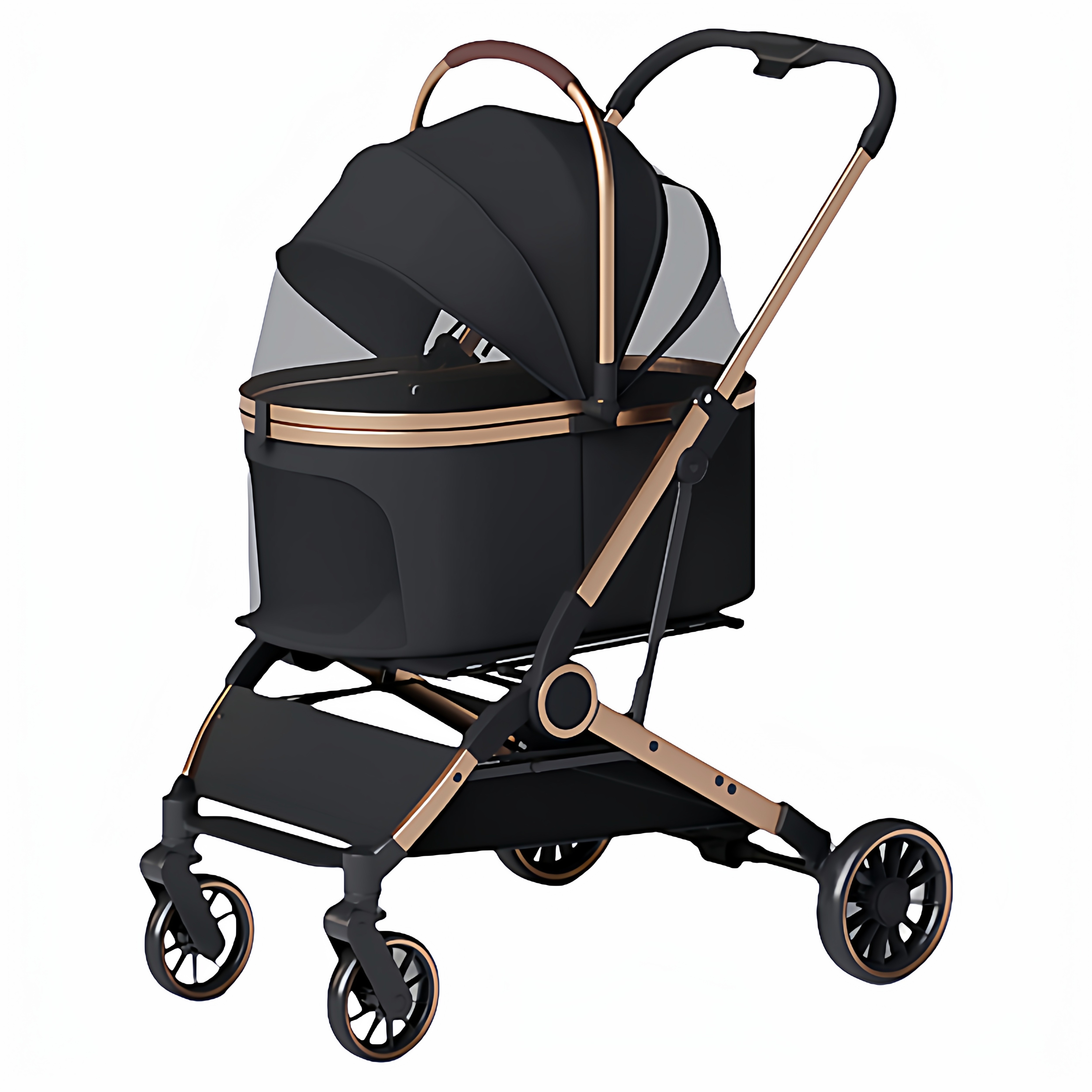 HundHaus Design德国轻便折叠一键自动收车猫狗宠物推车减震外出,宠物/宠物食品及用品,宠物推车,淘宝优惠券,粉丝福利购,淘宝优惠卷