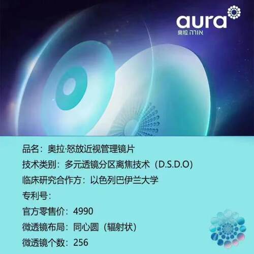 奥拉怒放远视近视离焦学生防控镜