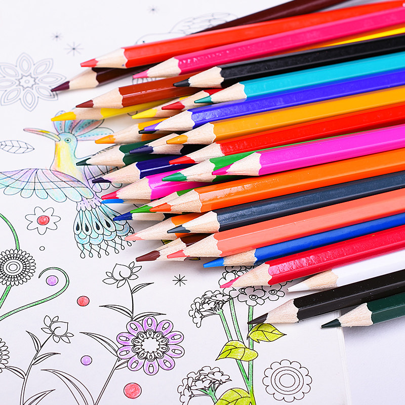 得力彩铅彩色铅笔手绘画画笔颜色彩色笔儿童幼儿幼儿园宝宝小学生用