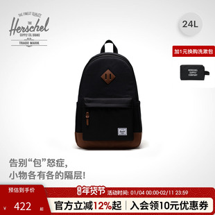 Herschel加拿大赫行经典Heritage男女包校园风24L通勤包双肩书包