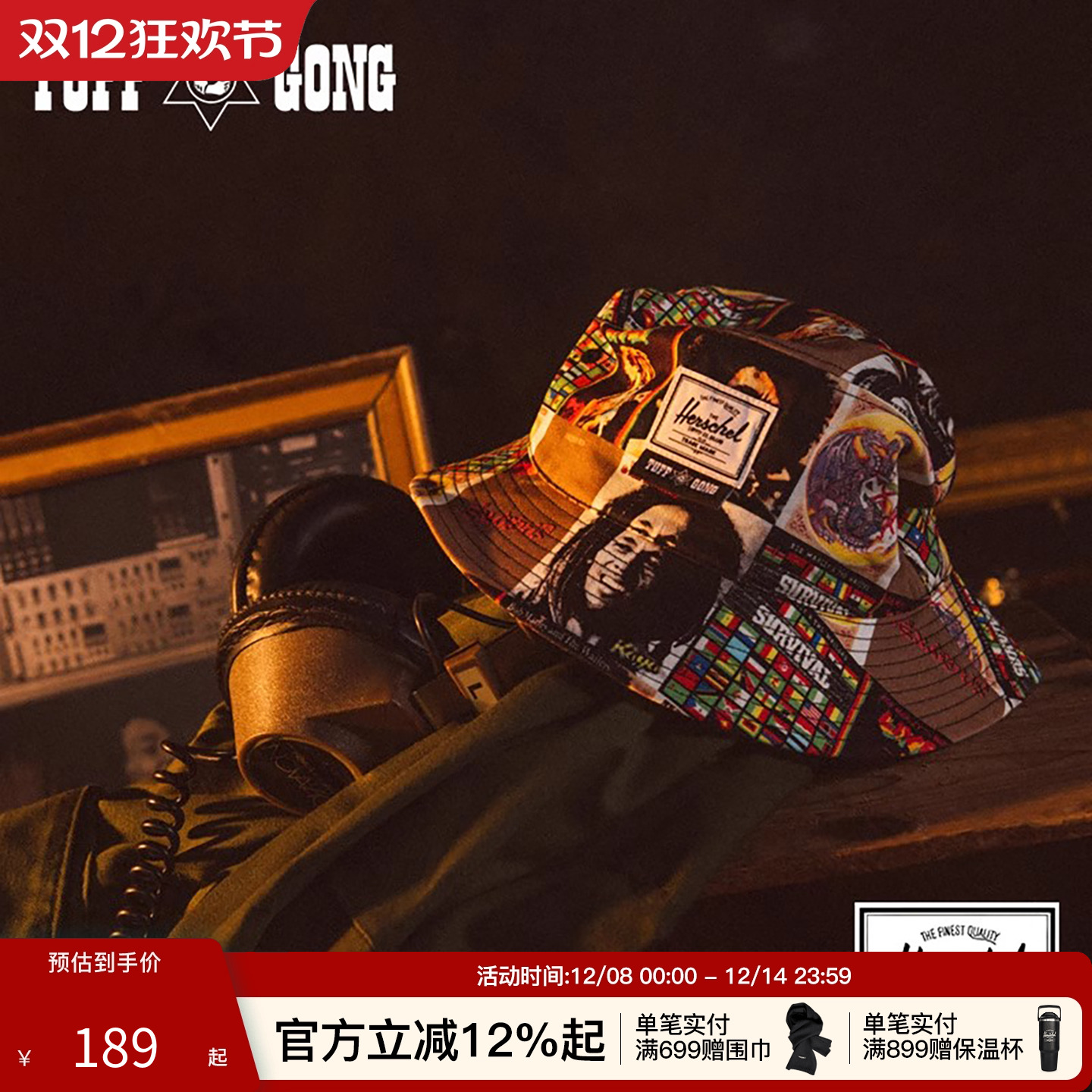 Herschel休闲运动渔夫帽运动帽