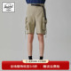 Herschel加拿大赫行 休闲纯色斜插口袋腰带短裤