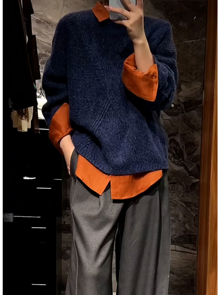 2025秋季超火独特超好看绝美上衣高级感轻奢减龄针织毛衣衬衫套装,女装/女士精品,大码内搭,淘宝优惠券,粉丝福利购,淘宝优惠卷