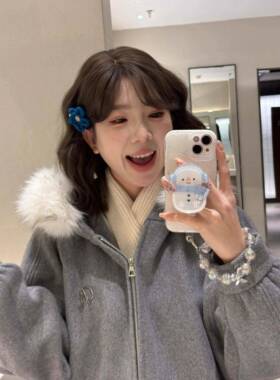 系复古连运动帽衫ZWD女02穿冬5秋毛新款慵懒2风小众韩搭休闲IUI宽