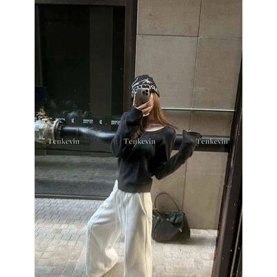 十一领石 简极TK2322实！毛穿圆羊织衫毛衣女长袖套头上衣TK2322