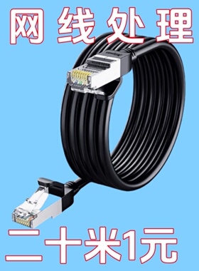 千兆网线家用超五5类室外网络线户外poe摄像头监控专用10m20m30米