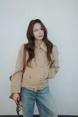 现货速发SRIKERLAB双排扣短外套