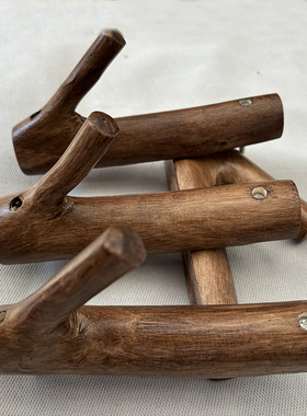 实木树枝挂钩衣帽钩创意挂衣服架壁挂墙壁墙上木质挂钩创意挂钩