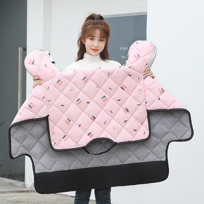 电动车挡风被防风防水加绒加厚