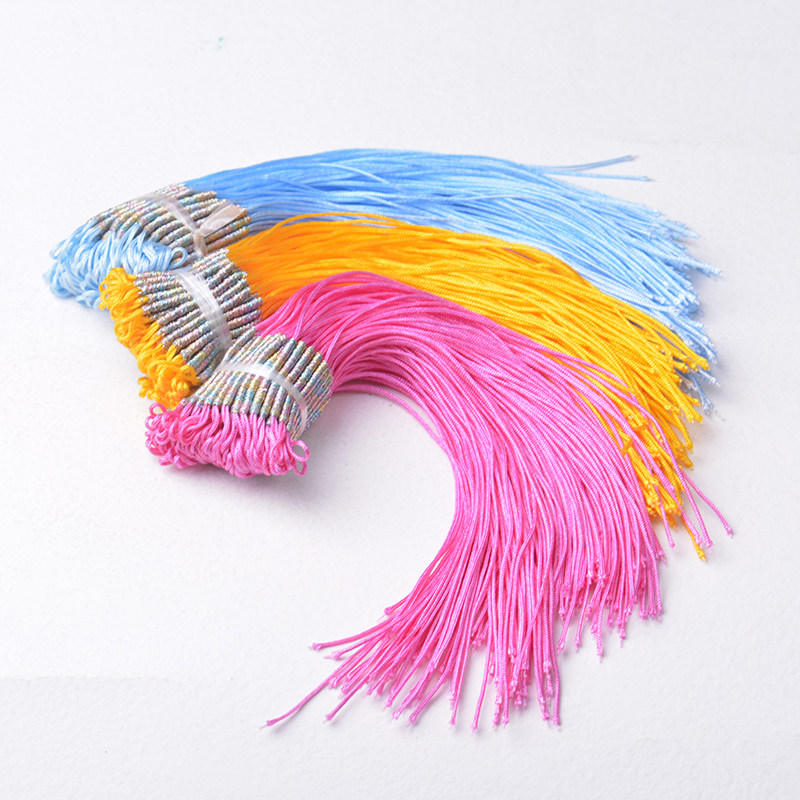 手工饰品配件72号线浅彩假拉圈编织项链绳栓吊坠小线圈拉环