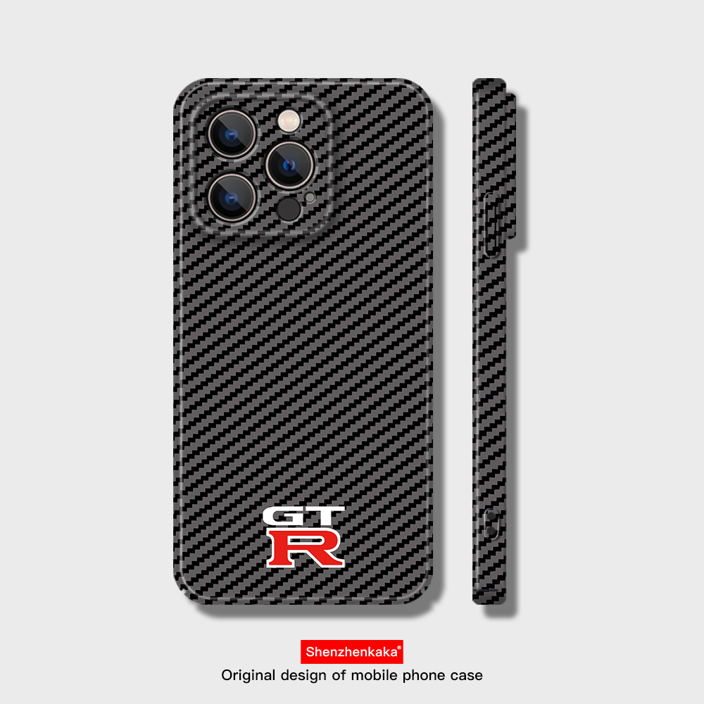 日产GTR碳纤维纹高档男款手机壳