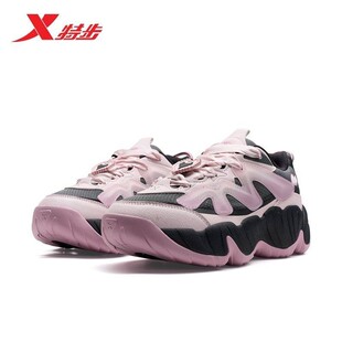 特步女鞋菠萝2.0休闲鞋2026春款时尚百搭运动鞋增高厚底老爹鞋