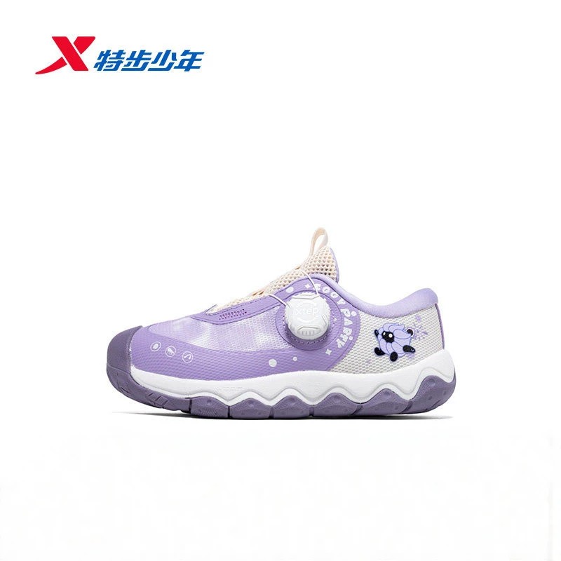特步儿童运动鞋女小童鞋2026秋季新款旋转扣跑步鞋674314113009